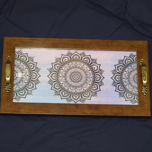 Lilac Mandala Tray Coaster set