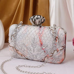 Patterned Threadwork Embroidery Clutch