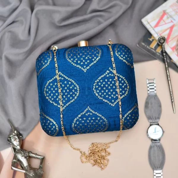 Embellished Embroidery Clutch