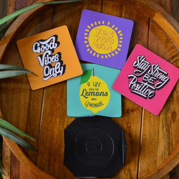 Quotes Printed coasters set of 4