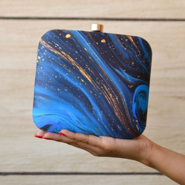 Resin Themed Printed Clutch