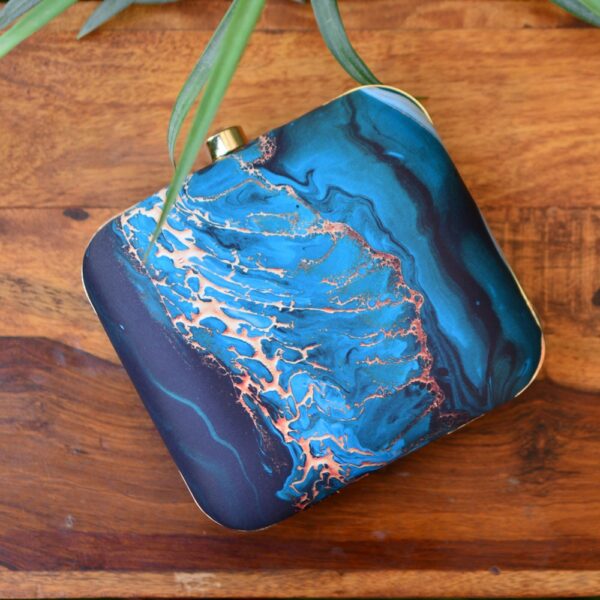 Resin Art Printed Clutch