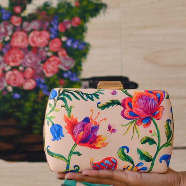 Blossom Flower Printed Clutch