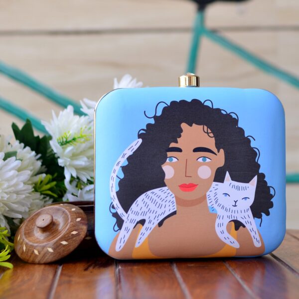 Printed Clutch Cat Lady