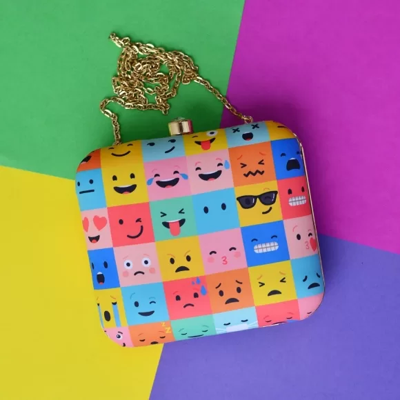 Emoji Printed Clutch