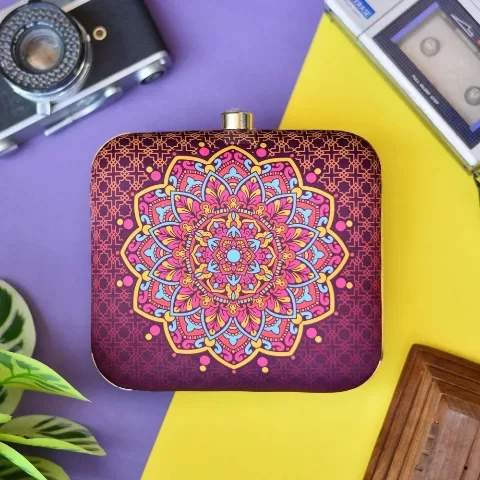 Stylish Mandala Printed Clutch