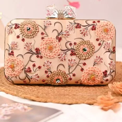 Blossom Embroidery Highlight Clutch