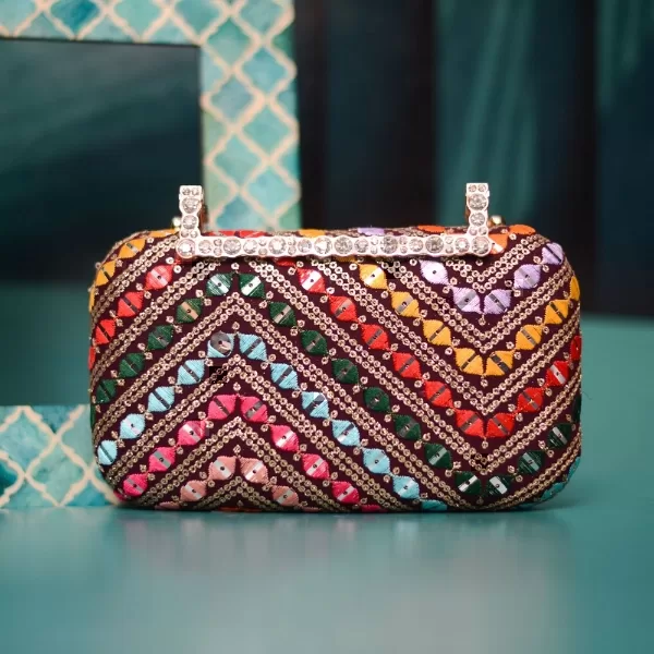 Chroma Clasp Rectangular Clutch