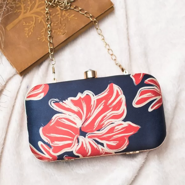 Floral Fusion Rectangular Clutch