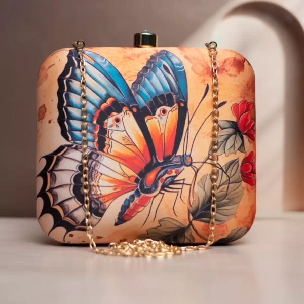 Winged Beauty Printed Clutch