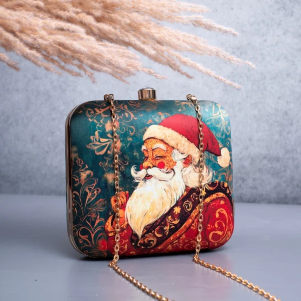 Joyful Santa Charm Clutch