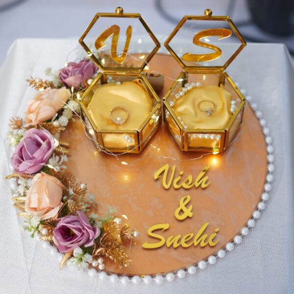 Golden Vow Ring Platter