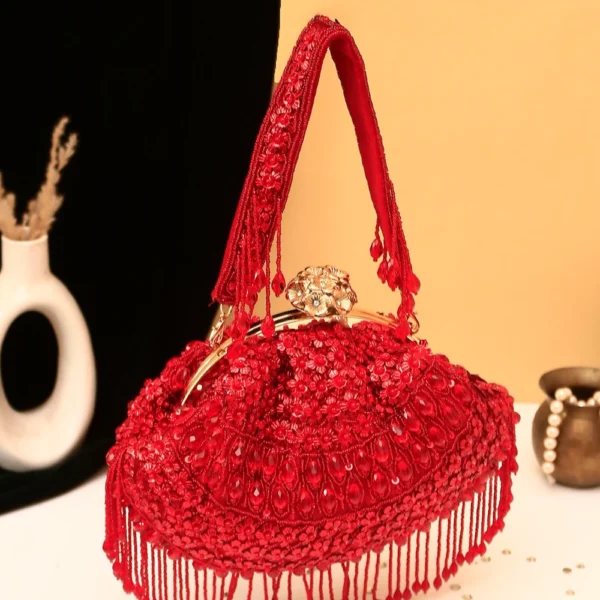 Radiant Sequins Batua Red