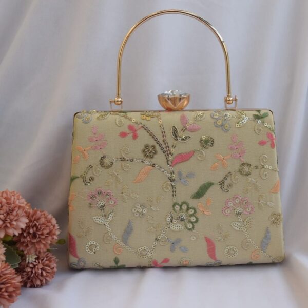 Floral Pastel Handle Clutch