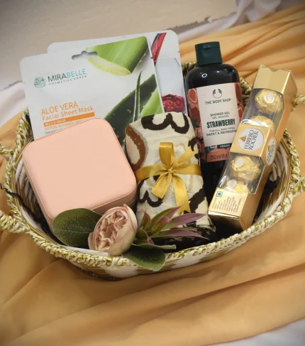 Sheer Indulgence Hamper is designer for gifting for her with premium products